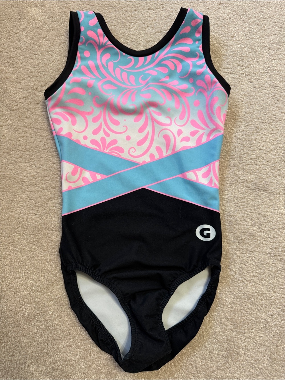 Gymgear Pink & Light Blue gymnastics leotard